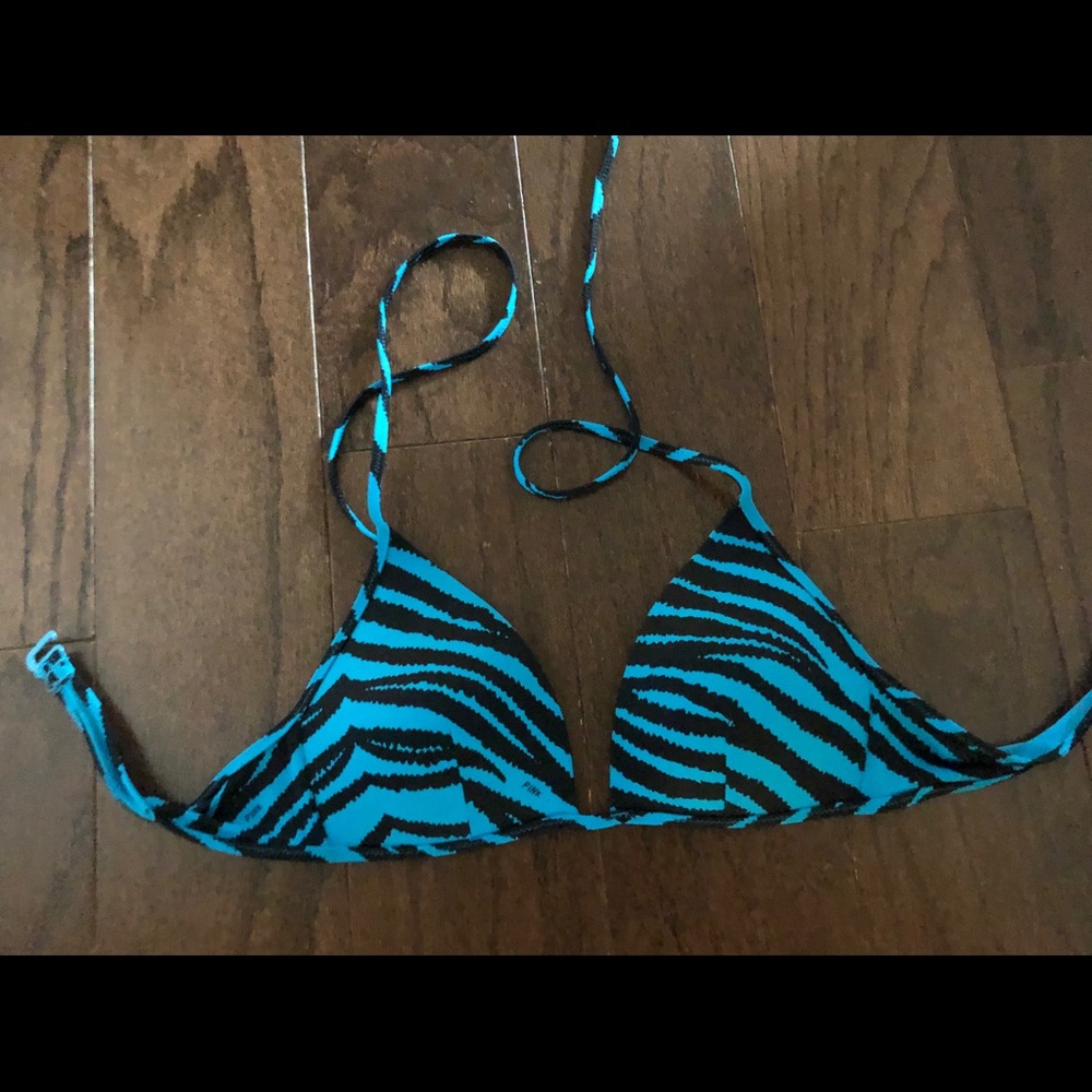 Victoria’s Secret PINK Zebra Blue  bikini top